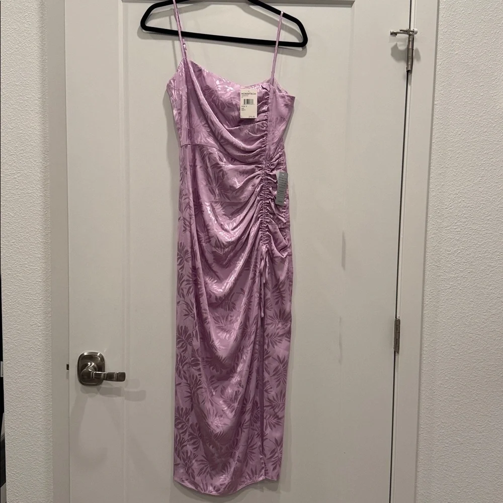NWT Saylor Gardenia Ruched Jaquered MIDI Dress Gown - Picture 4 of 9